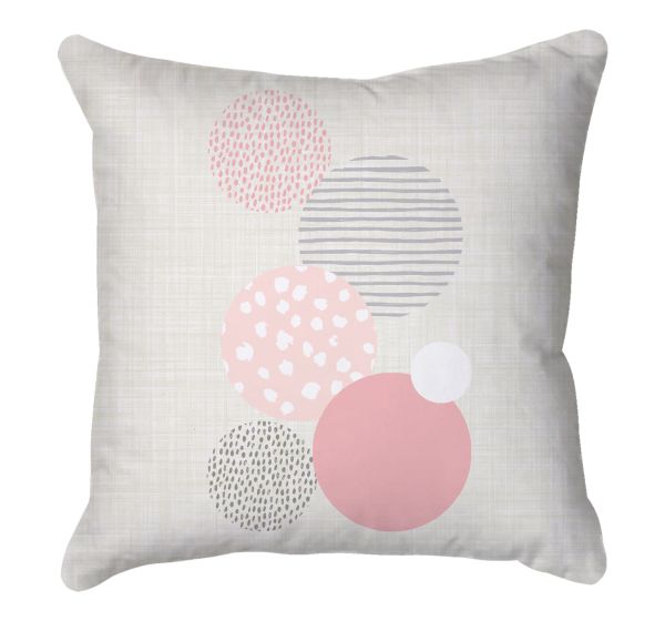 Pink & Grey Circles Scatter Cushion