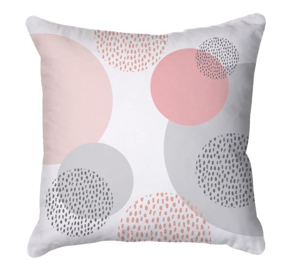 Pink & Grey Abstract Scatter Cushion