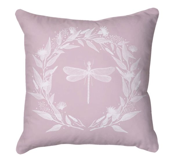 Pink Dragonfly Scatter Cushion