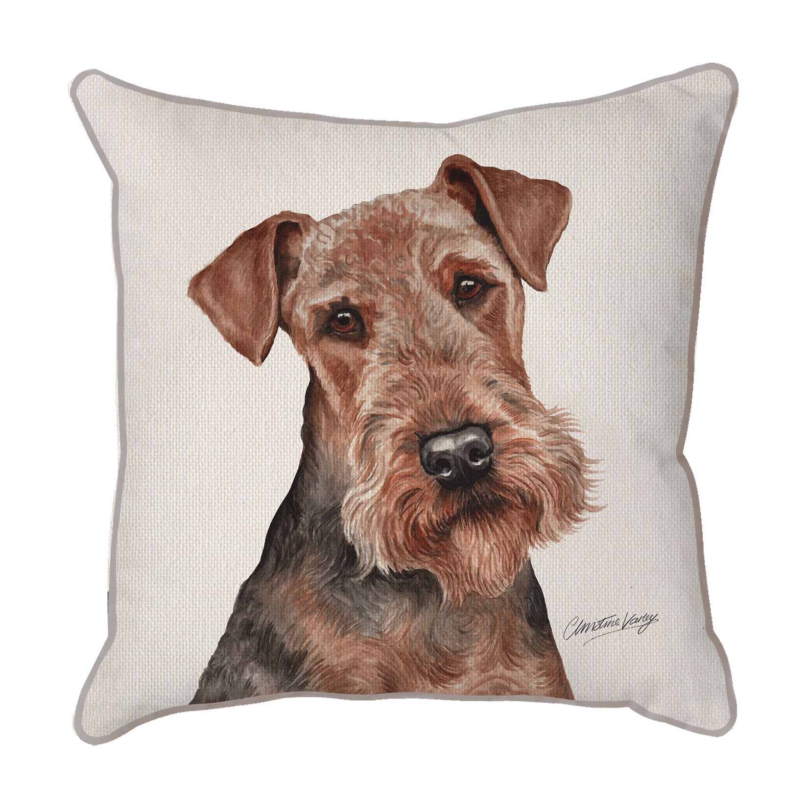 Airedale Terrier Dog Scatter Cushion CUS-UK205