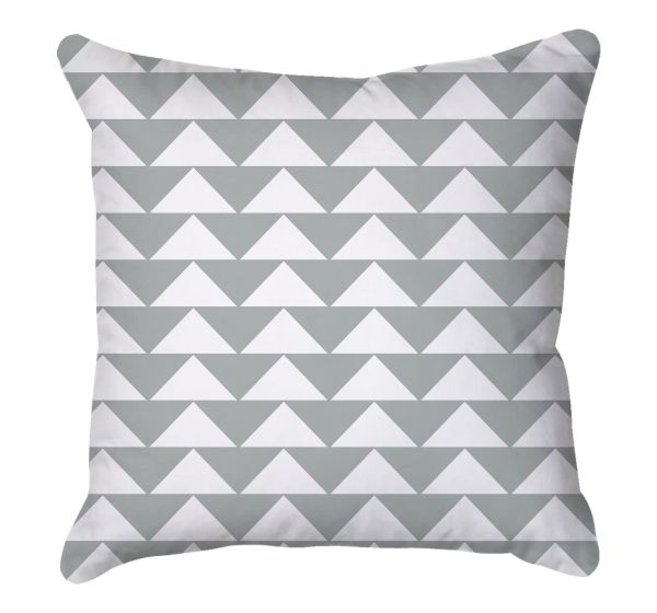 White & Sage Geometric Scatter Cushion