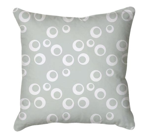 Pale Green Circles Scatter Cushion