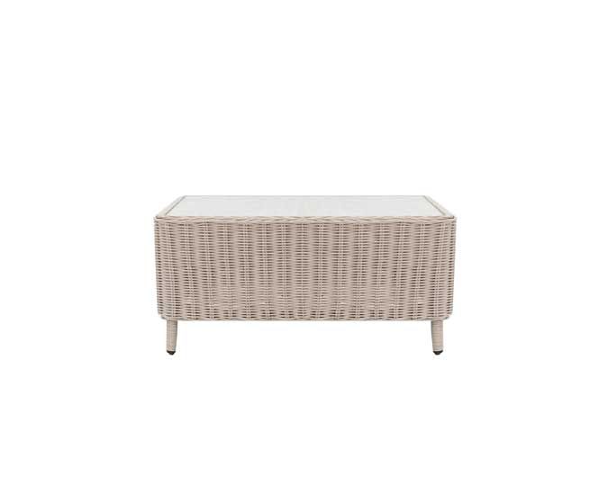 Santorini Coffee Table Vintage Lace Effect – Glass Table Top