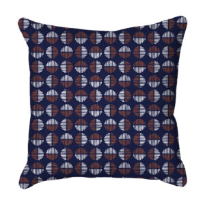 Navy & Brown Circles Scatter Cushion