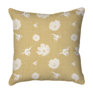 Yellow Flower & Bee Scatter Cushion