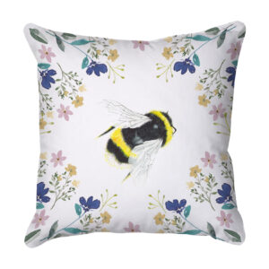 Bee & Flowers Scatter Cushion