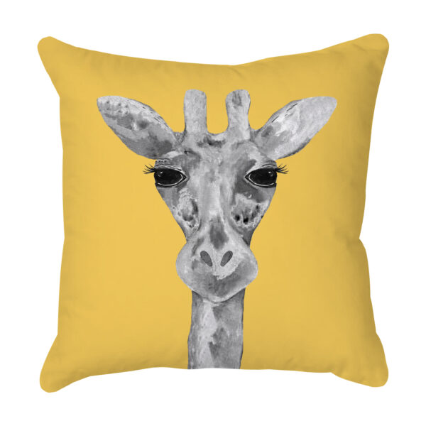 Giraffe outdoor yellow scatter cushion